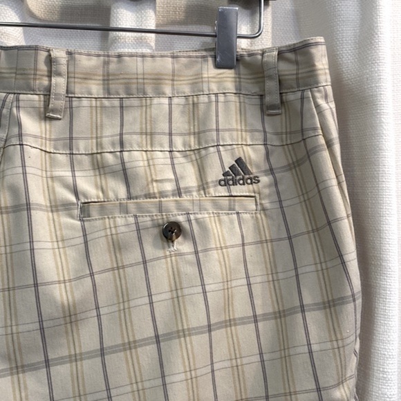 New Men’s Adidas Plaid Polyester & Spandex Shorts Size 36 - Picture 5 of 6